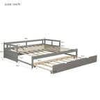 Lit gigogne extensible, Lit gigogne en bois avec tiroir-lit