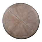 Table à dîner ronde sur pied Magnolia Manor avec rallonges escamotables - 2 finitions