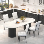 Lot de 2/4/6/8 chaises de salle à manger modernes, chaises de cuisine rembourrées avec coussin épais pour salle à manger