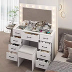 Ensemble de coiffeuse blanche