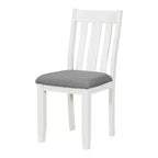Ensemble de salle à manger extensible de style ferme pour 6 personnes, table rectangulaire et 6 chaises rembourrées