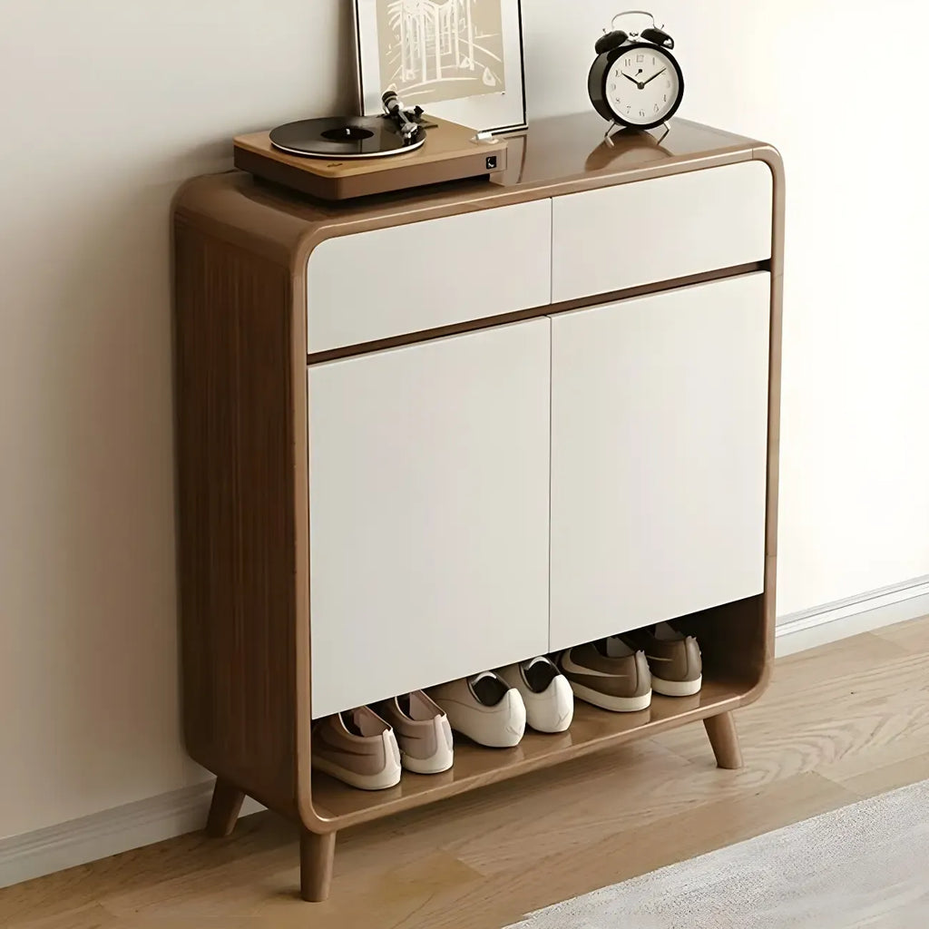 Meuble de rangement pour chaussures de couloir en bois moderne, taille moyenne