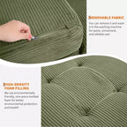 SunnyFurn Matelas pliant triple 6 pouces pour canapé-lit, 75X54.3 Lit d'appoint pliable en mousse avec velours côtelé capitonné, portable pour le camping, le salon, la chambre à coucher