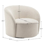 Fauteuil pivotant rembourré KINWELL de 86 cm de large (lot de 2)