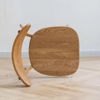MAYEERTY Lot de 4 chaises de salle à manger en bois massif, chaises en bois naturel pour cuisine, salle à manger, salon