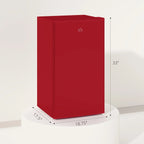 HOMCOM Mini-réfrigérateur de 90,6 L avec congélateur, Réfrigérateur compact à porte unique avec thermostat réglable pour chambre