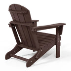 Chaise Adirondack pliante d'extérieur tout temps Polytrends Laguna résistante à la décoloration pour patio