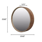 GDFStudio Norvyn Miroir mural rond 23,6 po avec armoire de rangement coulissante