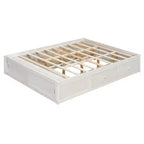 Cadre de lit plateforme Whisen Queen avec 4 tiroirs de rangement et rangement dans le pied de lit