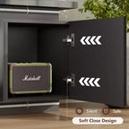 Meuble TV Skyzoo avec foyer électrique intégré, pour téléviseurs jusqu'à 80 pouces, avec lumières LED et 4 prises CA, console TV pour salon