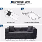 Canapé-lit convertible 5-en-1 80,7 po – Velours côtelé, 544 kg, aucun assemblage
