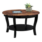 Table basse ronde avec étagère American Heritage de Convenience Concepts
