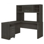 Bureau d'angle Echo avec huche et tiroirs