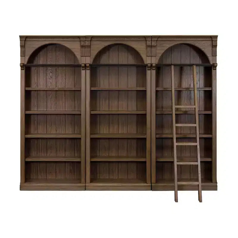 94 Bibliothèque murale haute traditionnelle, collection Stratton Marron - Martin Furniture