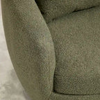 Fauteuil club pivotant rembourré avec rangement, chaise d'appoint moderne pour salon, chambre, bureau ou coin lecture