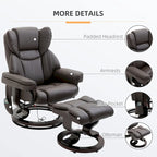 Fauteuil de massage inclinable HOMCOM avec pouf repose-pieds