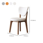 Chaise de salle à manger sans accoudoirs moderne en similicuir à dossier haut