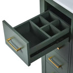 Meuble-lavabo simple de 76 cm avec armoire et 3 tiroirs – Noir / Bleu / Vert / Indigo / Blanc