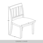 Ensemble de salle à manger classique 7 pièces en bois CraftPorch