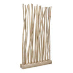 JONATHAN Y Tranquil 39W x 68H Paravent bohème côtier en branches de teck fabriquées à la main, un seul panneau