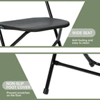 Chaise pliante en plastique, lot de 10, capacité de 158 kg pour événements, bureau, mariage, fête, pique-nique, cuisine, salle à manger