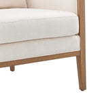 Fauteuil d'appoint en lin et rotin Tillman