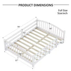 Lit bas Montessori pleine grandeur Luxystar avec barrières de sécurité et tête de lit