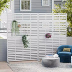 MAYEERTY 72x47 Écran de confidentialité extérieur naturel blanc, séparateur pliable naturel en 6 pièces pour jardin et cour arrière