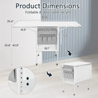 Table artisanale réglable en hauteur avec étagères de rangement, table de coupe pliante mobile pour bureau à domicile, salle de couture, salle d'artisanat