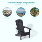 Chaises Adirondack d'extérieur en bois résistantes aux intempéries Bonosuki - Lot de 4