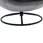 Fauteuil d'appoint en velours Okak avec pouf, fauteuil de salon moderne de style scandinave sans accoudoirs, fauteuil d'appoint doux et confortable pour regarder la télévision, jouer à des jeux