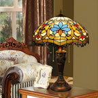 HomeyFad Lampe de table à 2 lumières dôme en verre inoxydable vintage