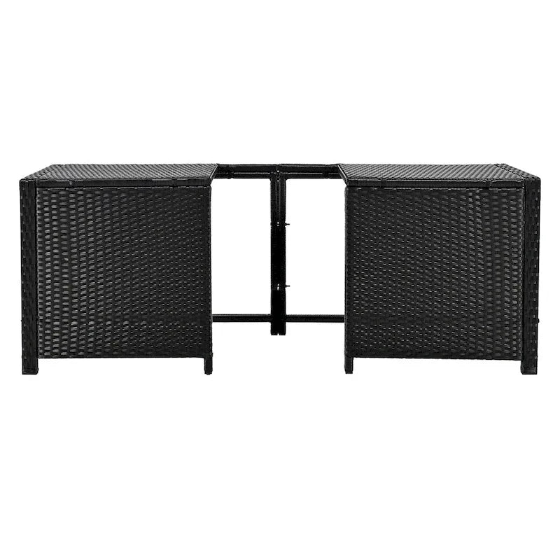 Canapé d'angle d'extérieur en rotin pour spa, forme quadrilatérale