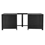 Canapé d'angle d'extérieur en rotin pour spa, forme quadrilatérale