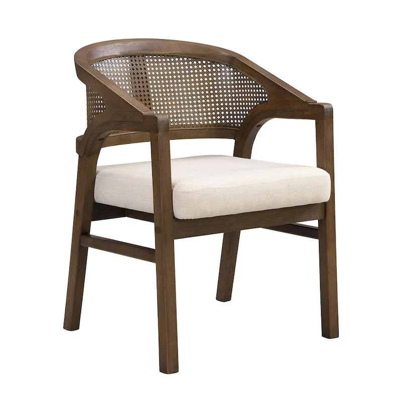 Christopher Knight Home - Chaise de salle à manger capitonnée en cannage (Lot de 2)