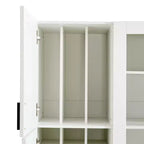 Garde-manger de cuisine autoportant Whisen 71''H, grand buffet de salle à manger avec 6 portes et étagères réglables