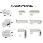 Canapé d'angle modulaire en velours côtelé Dyonery avec housses lavables