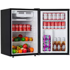 Mini-réfrigérateur de 127 litres avec congélateur, réfrigérateur compact avec porte réversible, thermostat réglable et économe en énergie, petit réfrigérateur