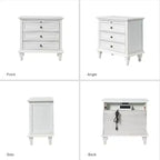 Table d'appoint Giorgio à 3 tiroirs avec prises intégrées, lot de 2 | HULALA HOME