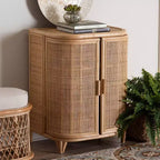bali & pari Yanka Meuble de rangement en rotin naturel : Fait main, 2 étagères, design bohème