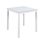 Ensemble de salle à manger moderne 5 pièces avec table carrée hauteur comptoir et 4 chaises rembourrées
