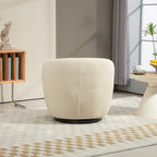 Fauteuil club pivotant rembourré avec rangement, chaise d'appoint moderne pour salon, chambre, bureau ou coin lecture