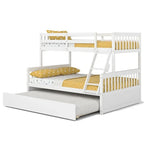 Lit superposé Gymax double sur grand avec lit gigogne double convertible