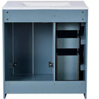 Meuble-lavabo simple de 76 cm avec armoire et 3 tiroirs – Noir / Bleu / Vert / Indigo / Blanc