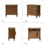Table d'appoint Giorgio à 3 tiroirs avec prises intégrées, lot de 2 | HULALA HOME