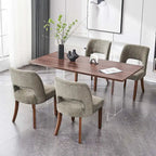 Lot de 4 chaises de salle à manger tapissées de tissu