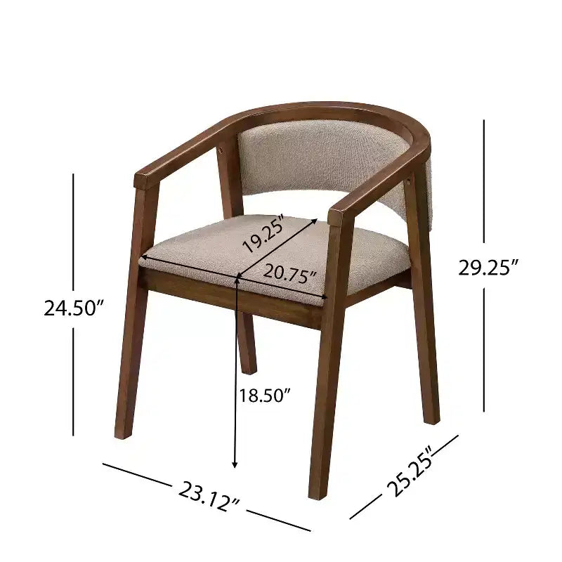 Ensemble de salle à manger Christopher Knight Home Simon 5 pièces en bois d'hévéa de style milieu de siècle avec chaises rembourrées en tissu bouclé