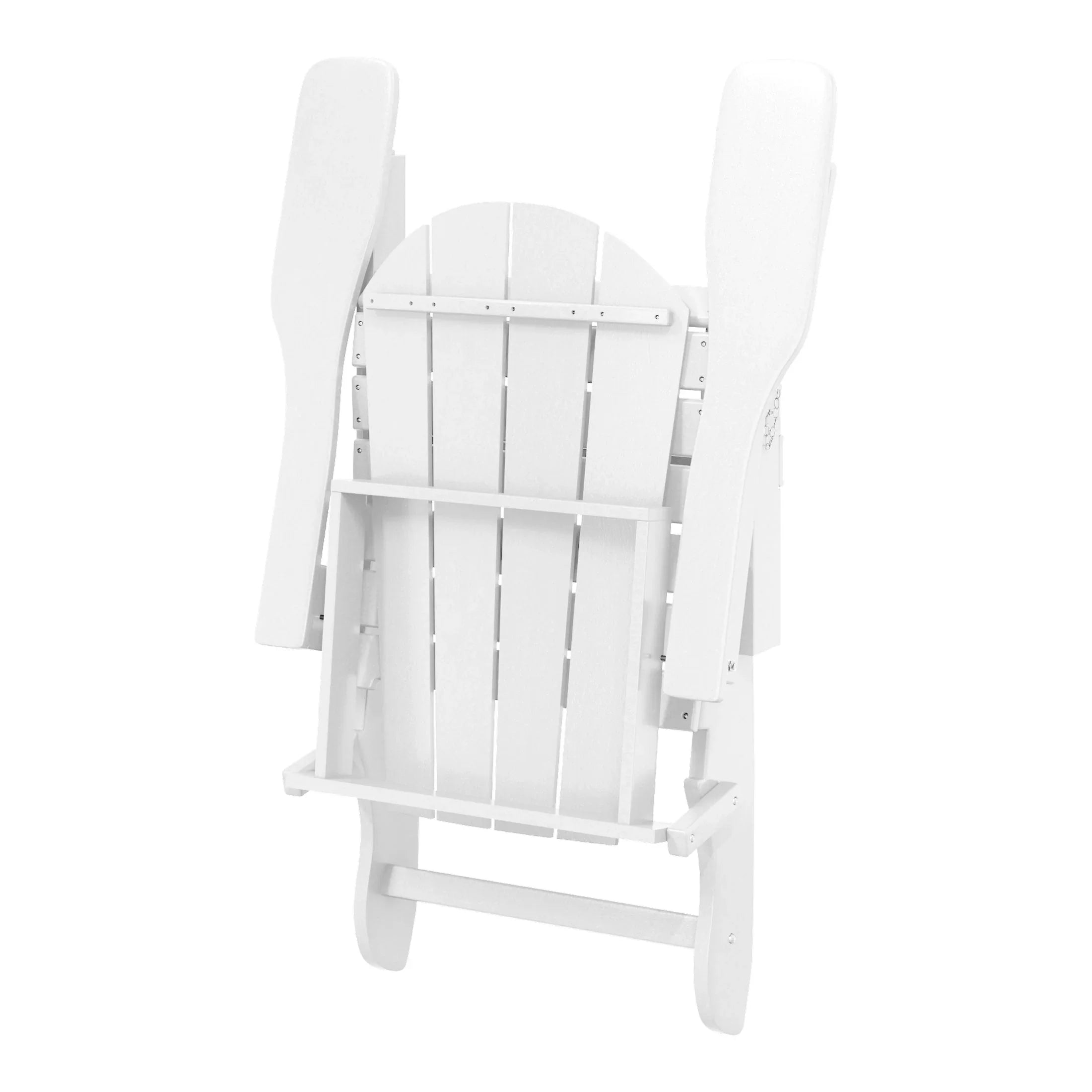 Chaise Adirondack pliante d'extérieur tout temps Polytrends Laguna résistante à la décoloration pour patio