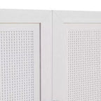 Buffet de rangement à portes en rotin 3 ensembles avec étagères réglables - 93L x 31H