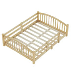 Lit bas Montessori pleine grandeur Luxystar avec barrières de sécurité et tête de lit
